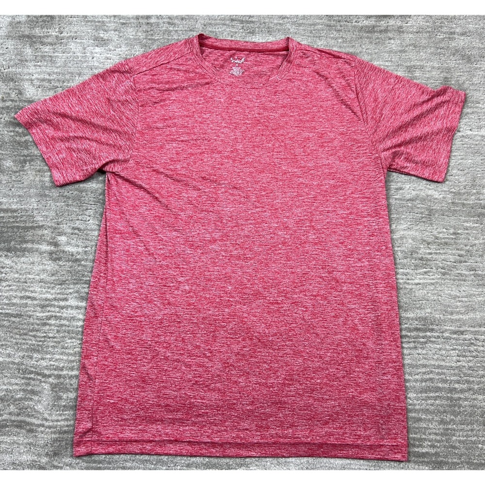 Zone Pro T-Shirt Mens Medium Red Space Dye Performance Short Sleeve Crew Neck